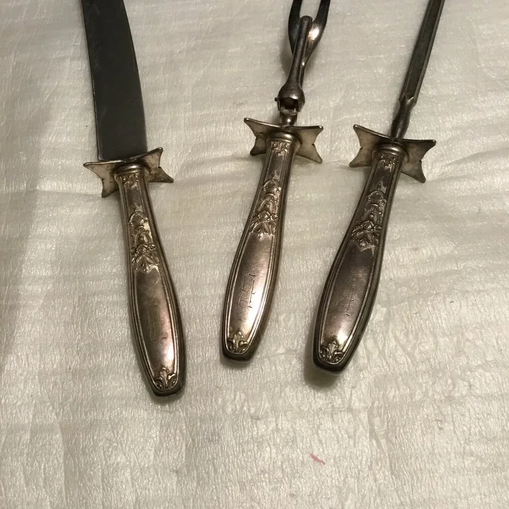 Antique 1919 International Silver Co. - William Rogers Ambassador carving set